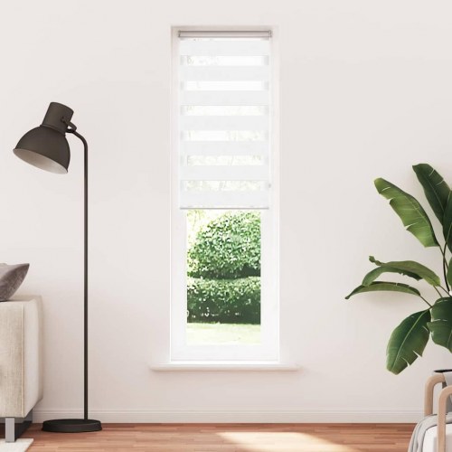 Zebragardin - hvid 60×230 cm, stofbredde 55,9 cm, polyester