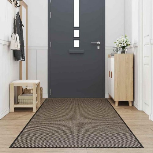 Dørmåtte - brun 115 × 500 cm, skridsikker og vaskbar