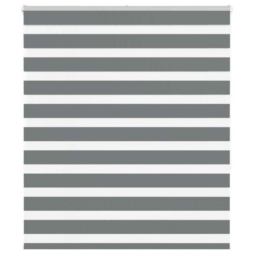 Zebragardin mørkegrå 130×150 cm - stofbredde 125,9 cm, polyester