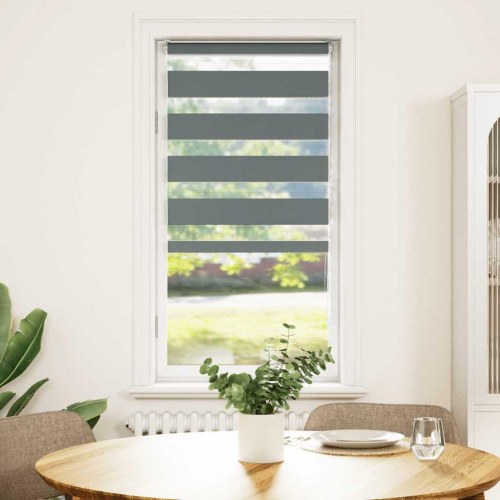 Zebragardin mørkegrå 60×150 cm - stofbredde 55,9 cm, polyester