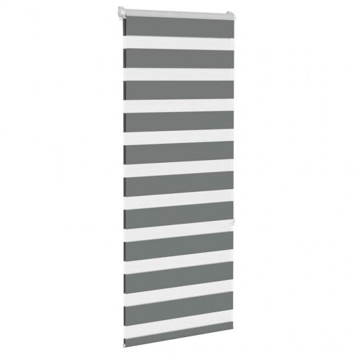 Zebragardin mørkegrå 60×150 cm - stofbredde 55,9 cm, polyester