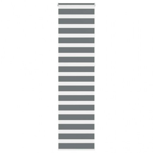 Zebragardin mørkegrå 60×230 cm - stofbredde 55,9 cm, polyester