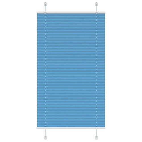 Plisségardin Blå 80x100 cm Stofbredde 79,4 cm Polyester