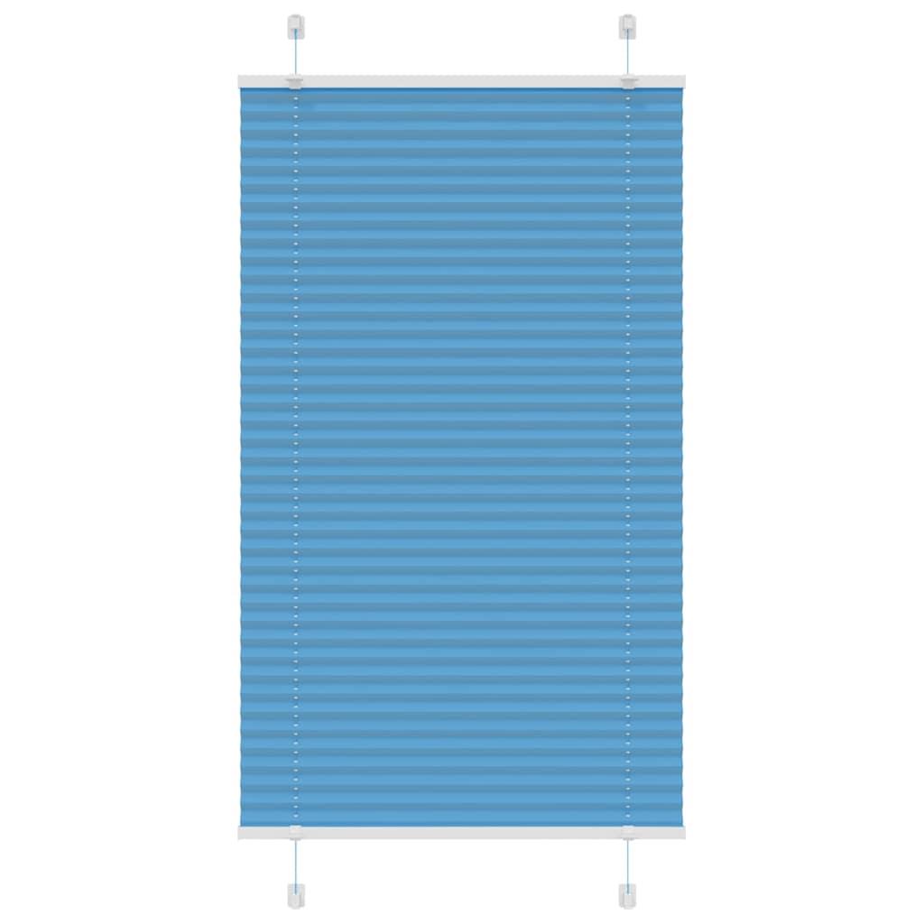 Plisségardin Blå 80x100 cm Stofbredde 79,4 cm Polyester