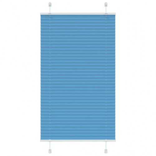 Plisségardin - blå 70×100 cm, stofbredde 69,4 cm, polyester