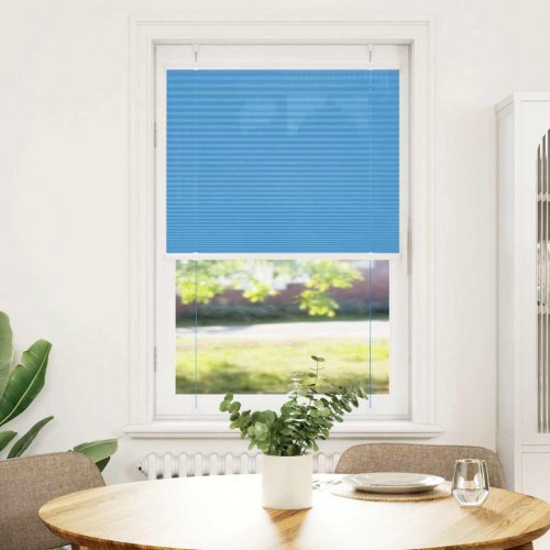 Plisségardin - blå 80×150 cm, stofbredde 79,4 cm, polyester