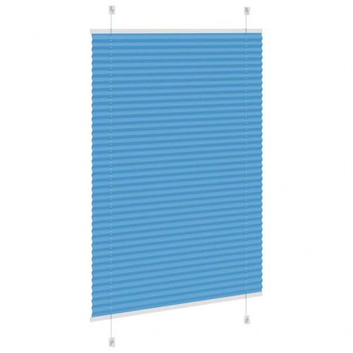 Plisségardin - blå 80×150 cm, stofbredde 79,4 cm, polyester