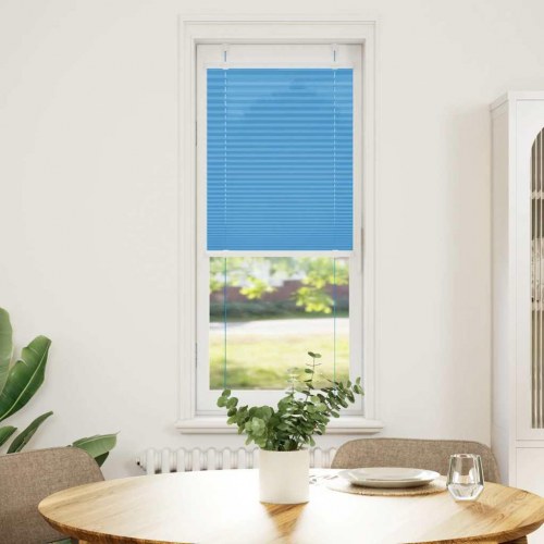 Plisségardin - blå 50×150 cm, stofbredde 49,4 cm, polyester