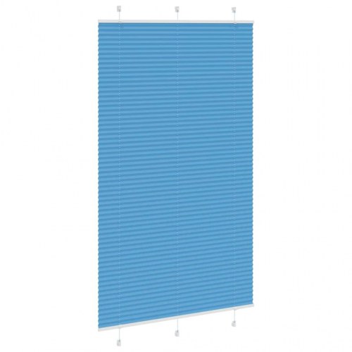 Plisségardin - blå 115×200 cm, stofbredde 114,4 cm, polyester
