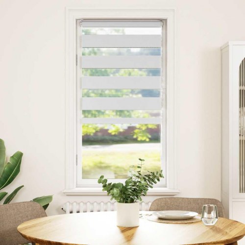Zebragardin hvid 65×100 cm - stofbredde 60,9 cm, polyester
