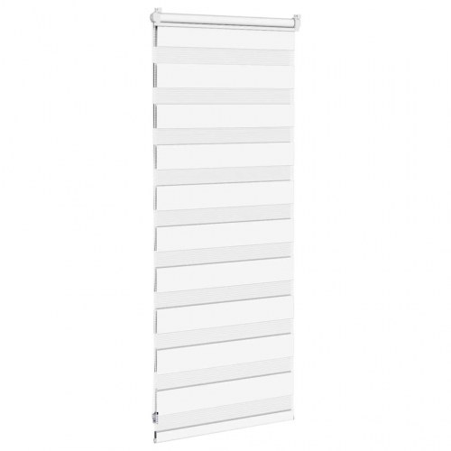 Zebragardin hvid 65×100 cm - stofbredde 60,9 cm, polyester