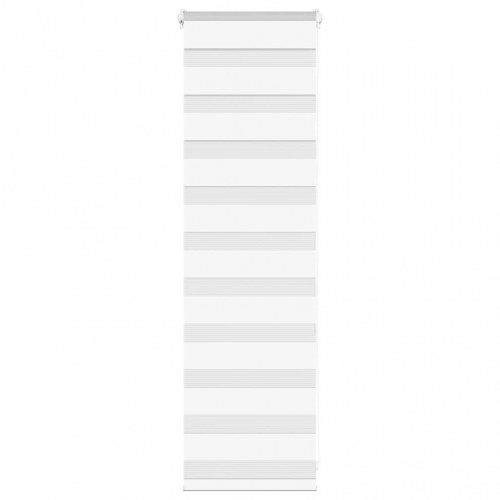 Zebragardin - hvid 40×100 cm, stofbredde 35,9 cm, polyester
