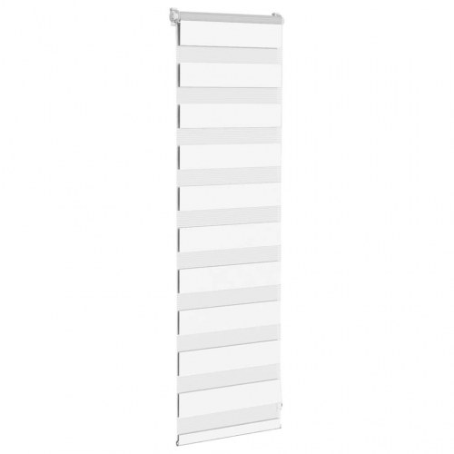 Zebragardin - hvid 40×100 cm, stofbredde 35,9 cm, polyester