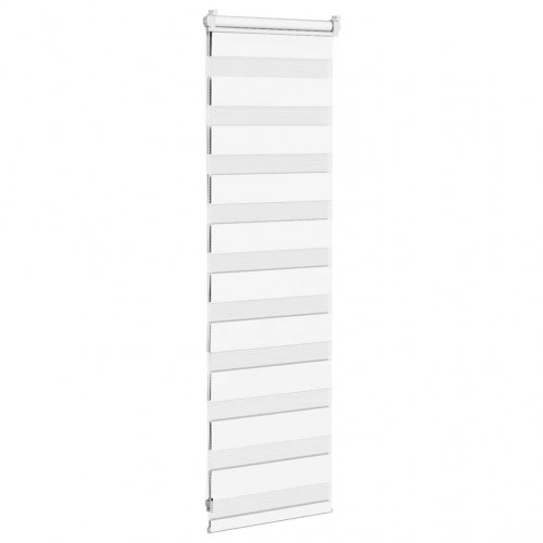 Zebragardin - hvid 40×100 cm, stofbredde 35,9 cm, polyester