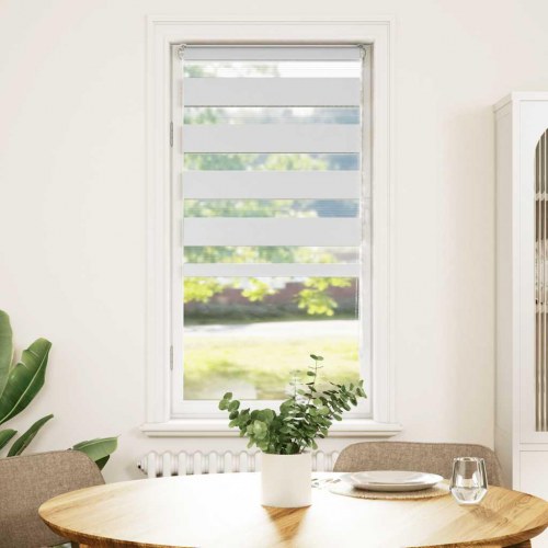 Zebragardin hvid 55×100 cm - stofbredde 50,9 cm, polyester