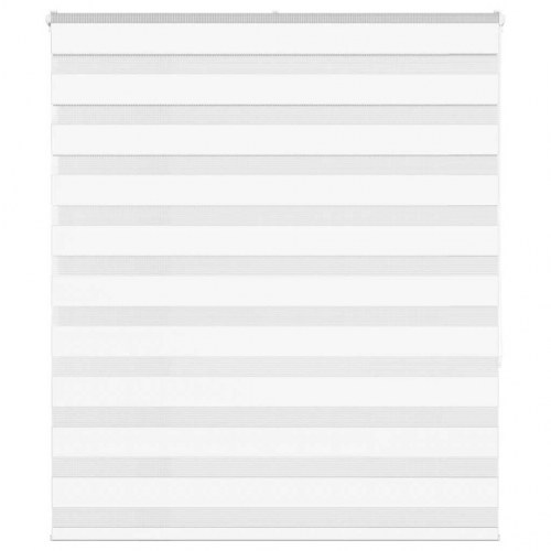 Zebragardin - hvid 125×150 cm, stofbredde 120,9 cm, polyester