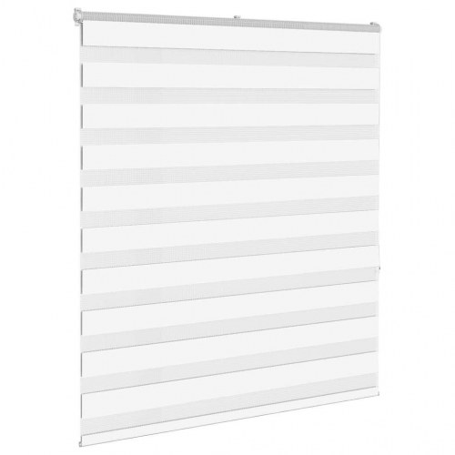 Zebragardin - hvid 125×150 cm, stofbredde 120,9 cm, polyester