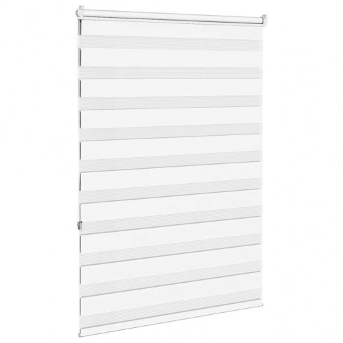 Zebragardin - hvid 110×150 cm, stofbredde 105,9 cm, polyester