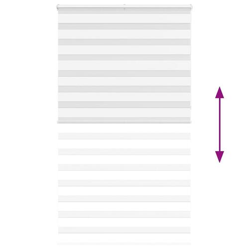 Zebragardin hvid 120x230 cm stofbredde 115,9 cm polyester