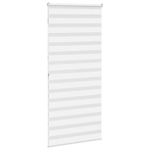 Zebragardin - hvid 100×200 cm, stofbredde 95,9 cm, polyester