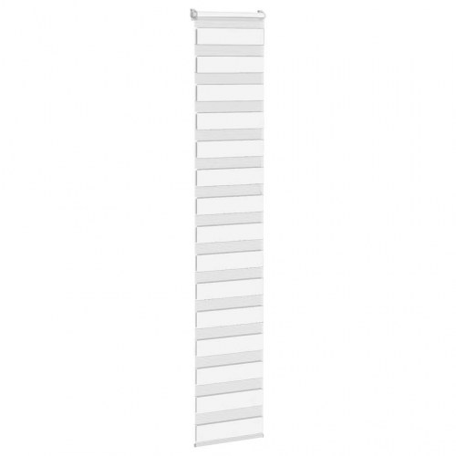 Zebragardin - hvid 40×230 cm, stofbredde 35,9 cm, polyester