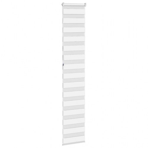 Zebragardin - hvid 40×230 cm, stofbredde 35,9 cm, polyester