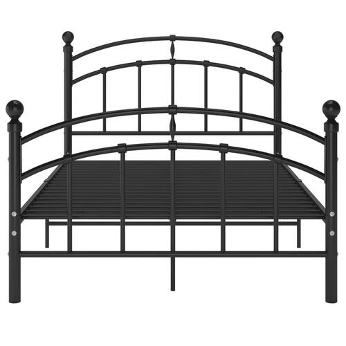 Sengestel 120x200 cm metal sort