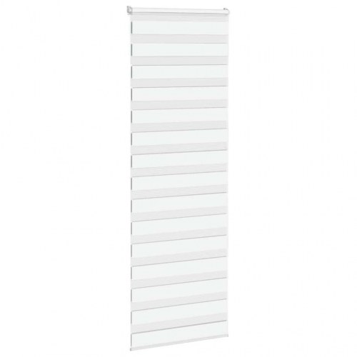 Zebragardin - hvid 75×200 cm, stofbredde 70,9 cm, polyester