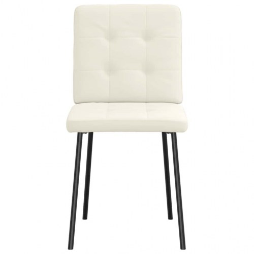 Spisebordsstole 6 stk. fløjl cremefarvet