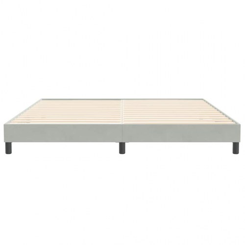 Sengeramme i fløjl - 200 x 210 cm, lysegrå
