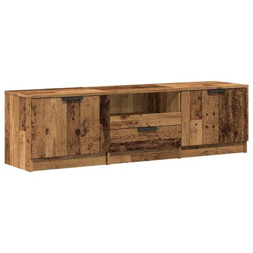 Tv-bord 140x35x40 cm konstrueret træ gammelt trælook