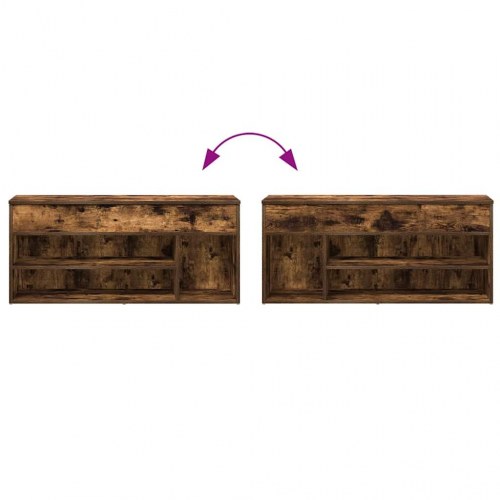 Skobænk 102×30,5×45 cm - konstrueret træ, røget egetræsfarve
