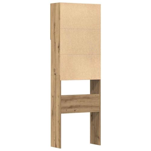 Vaskemaskineskab 64x24x190 cm konstrueret træ kunsteg