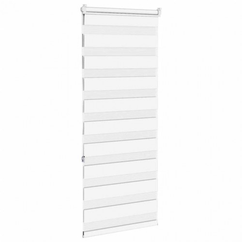 Zebragardin - hvid 65×150 cm, stofbredde 60,9 cm, polyester