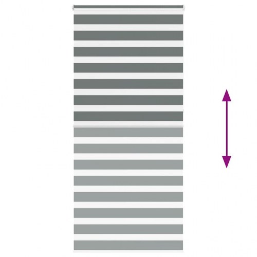 Zebragardin - mørkegrå 105×230 cm, stofbredde 100,9 cm, polyester