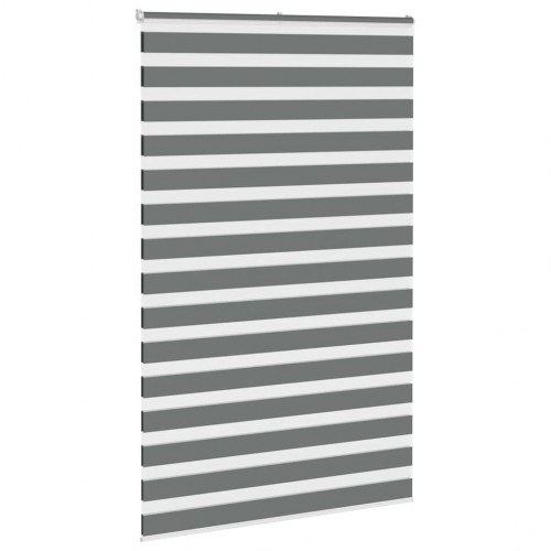 Zebragardin - mørkegrå 145×230 cm, stofbredde 140,9 cm, polyester