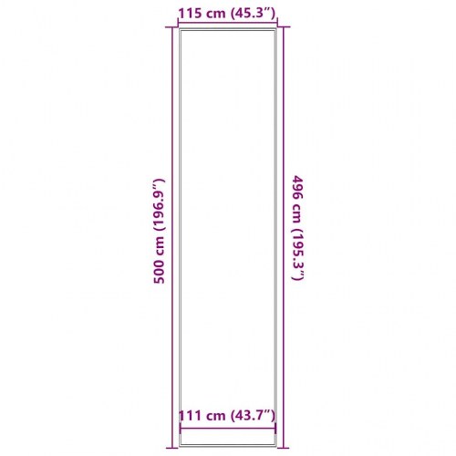 Dørmåtte - blå 115 × 500 cm, skridsikker og vaskbar