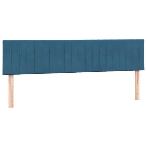 Kontinentalseng med madras 180x210 cm fløjl mørkeblå