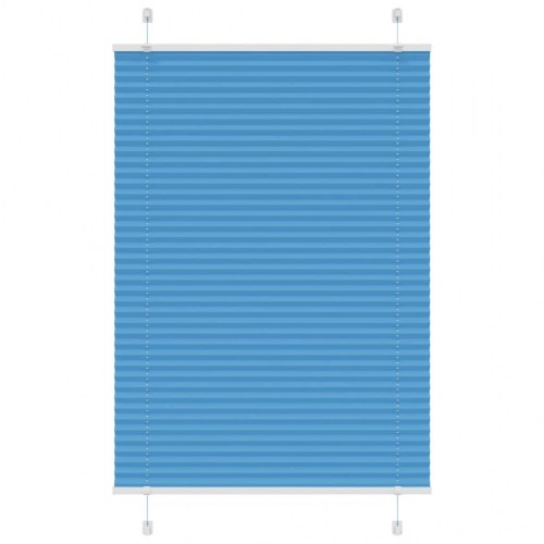 Plisségardin Blå 100x100 cm Stofbredde 99,4 cm Polyester