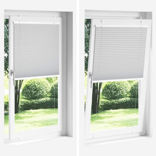 Plisségardin Blå 100x100 cm Stofbredde 99,4 cm Polyester