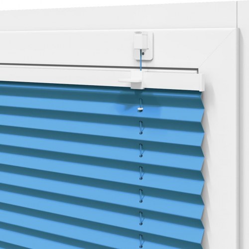 Plisségardin Blå 100x100 cm Stofbredde 99,4 cm Polyester