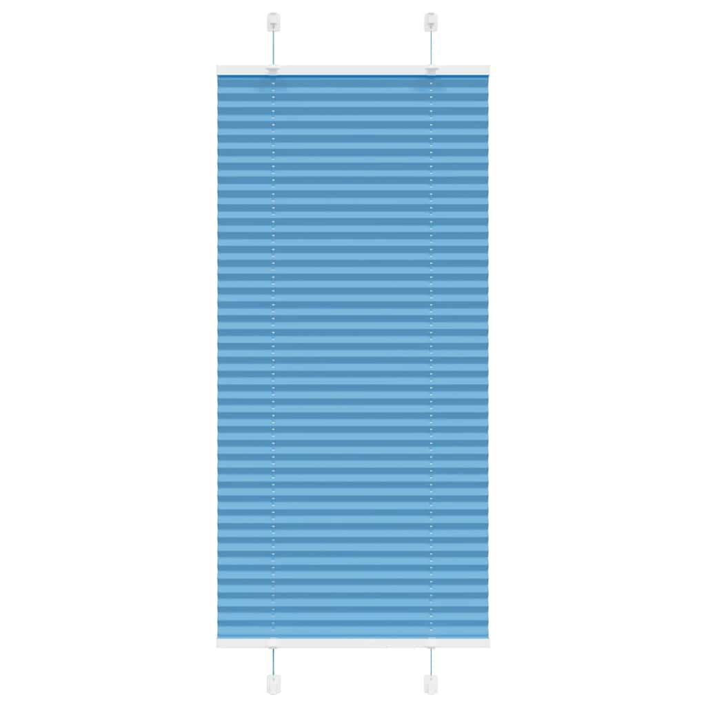Plisségardin Blå 55x100 cm Stofbredde 54,4 cm Polyester