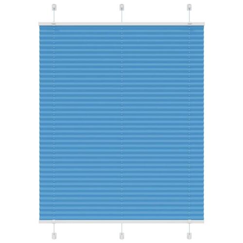 Plisségardin Blå 110x150 cm Stofbredde 109,4 cm Polyester