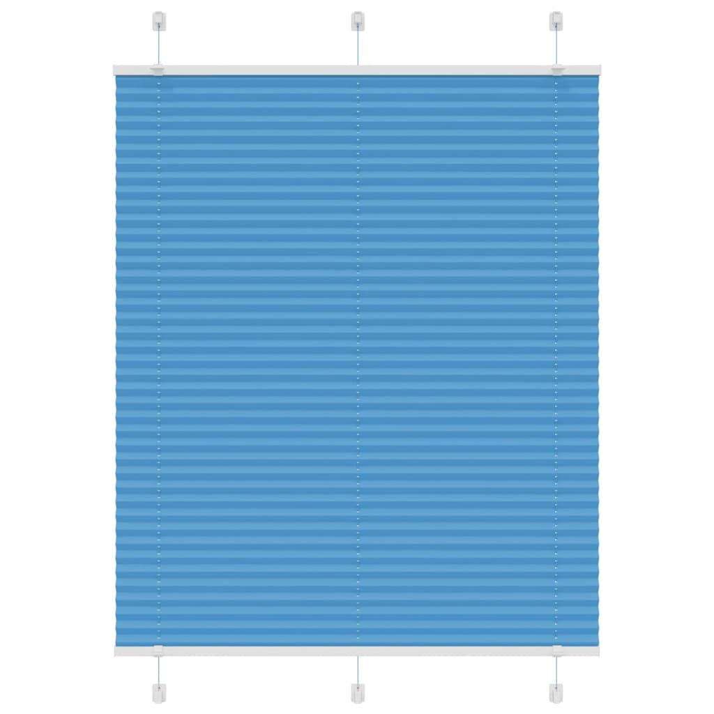 Plisségardin Blå 110x150 cm Stofbredde 109,4 cm Polyester