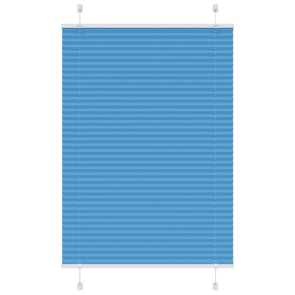 Plisségardin Blå 100x150 cm Stofbredde 99,4 cm Polyester