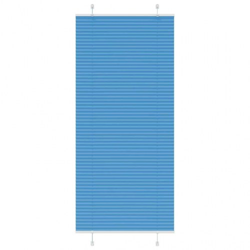 Plisségardin - blå 95×200 cm, stofbredde 94,4 cm, polyester