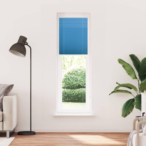 Plisségardin - blå 65×200 cm, stofbredde 64,4 cm, polyester