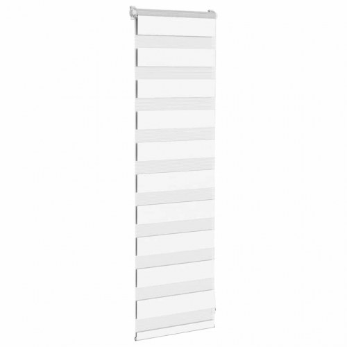 Zebragardin - hvid 45×100 cm, stofbredde 40,9 cm, polyester