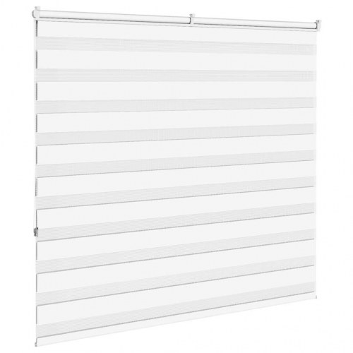 Zebragardin - hvid 155×150 cm, stofbredde 150,9 cm, polyester
