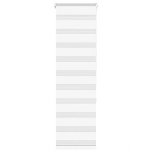 Zebragardin - hvid 50×150 cm, stofbredde 45,9 cm, polyester